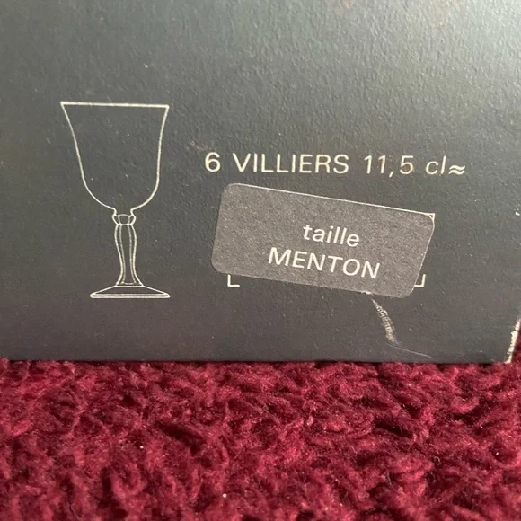 Vintage early 1980s JG Durand Set of 6 Port Wine Glasses in Box Never Used - Picture 5 of 8